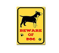 RSPYOAG Beware of Dog Metal Sign, Warning Dog Tin Sign for Home Lndoor Or Outdoor Use Decor-12x16inch-Tin Sign