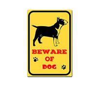 RSPYOAG Beware of Dog Metal Sign, Warning Dog Tin Sign for Home Lndoor Or Outdoor Use Decor-8x12inch-Tin Sign
