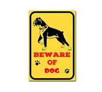 RSPYOAG Beware of Dog Metal Sign, Warning Dog Tin Sign for Home Lndoor Or Outdoor Use Decor-8x12inch-Tin Sign