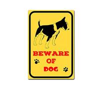 RSPYOAG Beware of Dog Metal Sign, Warning Dog Tin Sign for Home Lndoor Or Outdoor Use Decor-8x12inch-Tin Sign
