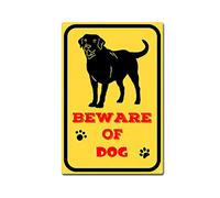 RSPYOAG Beware of Dog Metal Sign, Warning Dog Tin Sign for Home Lndoor Or Outdoor Use Decor-8x12inch-Tin Sign