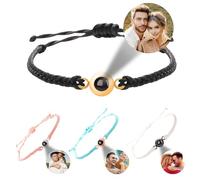 RSQGT Bracelet with Picture Inside Custom Projection Bracelets with Photos Personalized Image Bracelets for Women Girlfriend, One Size, Titanium steel, no gemstone