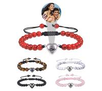 RSQGT Bracelet with Picture Inside Custom Projection Bracelets with Photos Personalized Image Bracelets for Women Girlfriend, One Size, Stainless Steel, no gemstone