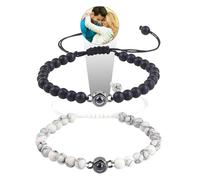 RSQGT Custom Bracelets with Picture Inside, Picture Bracelet Personalized Photo accessories for Couple, Customized photo bracelet Memorial Gifts for Women Girlfriend Anniversary, One Size, Copper, no