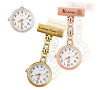 RSQGT Personalised Nurse Fob Watch - 2 Styles with Custom Photo & Name, Clip-On Second Hand & Glow Dial, Essential Nurse Accessories & Student Nurse Gifts (Fob Watch)