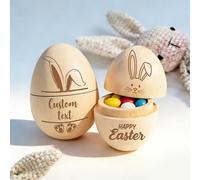 RSQGT Personalized Musical Easter Egg Shaker, Custom Engraved Wooden Easter Eggs Decor 2026, Easter Basket Stuffers, First Easter Gift for Boys Girls (easter decorations)