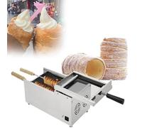 RSQQL Electric Ice Cream Cone Machine, Stainless Steel Chimney Cake Oven,50°C~300°C Adjustable,Chimney Cake Making Machine with 2 Stainless Steel Bars