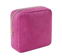 RSRSLEII Cute Mini Corduroy Zipper Makeup Bag for Purse, Coquette Aesthetic Pouch with Bear Pattern for Women Girls,Key Pocket Lipstick Bag Card Holder Data Cable Organizer, 12Rose Red