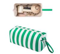RSRSLEII Large Quilted Hair Tools Travel Bag with Bow Pattern,Waterproof Hair Styling Accessories Storage Case for Shark FlexStyle, Dyson Airwrap Hair Dryer, Curling Iron, Revlon Hair Tools, 26Green