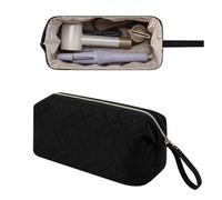 RSRSLEII Large Quilted Hair Tools Travel Bag with Bow Pattern,Waterproof Hair Styling Accessories Storage Case for Shark FlexStyle, Dyson Airwrap Hair Dryer, Curling Iron, Revlon Hair Tools, 13 Solid