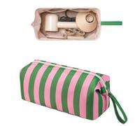 RSRSLEII Large Quilted Hair Tools Travel Bag with Bow Pattern,Waterproof Hair Styling Accessories Storage Case for Shark FlexStyle, Dyson Airwrap Hair Dryer, Curling Iron, Revlon Hair Tools, 21Green