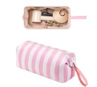 RSRSLEII Large Quilted Hair Tools Travel Bag with Bow Pattern,Waterproof Hair Styling Accessories Storage Case for Shark FlexStyle, Dyson Airwrap Hair Dryer, Curling Iron, Revlon Hair Tools, 23Pink