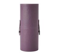 RSRSLEII Portable Makeup Brush Holder, Waterproof PU Leather Travel Makeup Brush Case Bag Cup, Brush Storage Dustproof Bag, 07Purple
