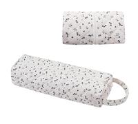 RSRSLEII Quilted Hair Tools Travel Bag，Hair Styling Accessories Storage Case for Shark FlexStyle, Dyson Airwrap Hair Dryer, Curling Iron, Revlon Hair Tools，Portable and foldable, 11Dark Blue Flower