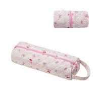 RSRSLEII Quilted Hair Tools Travel Bag，Hair Styling Accessories Storage Case for Shark FlexStyle, Dyson Airwrap Hair Dryer, Curling Iron, Revlon Hair Tools，Portable and foldable, 04Cherry