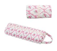 RSRSLEII Quilted Hair Tools Travel Bag，Hair Styling Accessories Storage Case for Shark FlexStyle, Dyson Airwrap Hair Dryer, Curling Iron, Revlon Hair Tools，Portable and foldable, 09Pink Bow