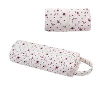 RSRSLEII Quilted Hair Tools Travel Bag，Hair Styling Accessories Storage Case for Shark FlexStyle, Dyson Airwrap Hair Dryer, Curling Iron, Revlon Hair Tools，Portable and foldable, 13Bow&Heart, 14.2 x 5