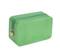RSRSLEII Stardust Twinkle Jelly Travel Makeup & Toiletry Bag, Waterproof PVC Cosmetic Bag/Case for Women，Zipper SPF Beach Bag for Sunscreen Skincare and Daily Essentials, 04Green