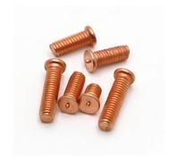 RSRSR 100pcs Carbon Steel Copper-Plated Stud Weld Screws - Spot Welding Solder Point Nails, Corrosion-Resistant Fasteners for Metal Fabrication and Industrial Use(25mm,M5)