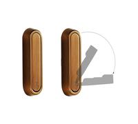 RSRSR 2 Pack Foldable Coat Hooks - Invisible Folding Retractable Wall Hooks - Heavy Duty Space-Saving Devise(Brass)