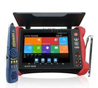 Rsrteng IP Camera Tester with POE++, CCTV Tester 8K 32MP 12MP IPC Test Max 90W Power Output POE Camera Test 8MP TVI/CVI/AHD/SDI/CVBS All Features DMM OPM VFL Cable Test WiFi TDR Network HD I/O
