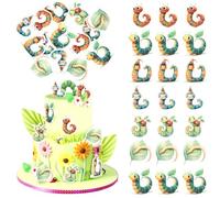 Rsstarxi 60 Pack Edible Insects Cupcake Toppers Edible Bugs Cake Decorations Insects Cupcake Picks for Baby Shower Boys Girls Birthday Summer Spring Bugs Party Decorations Supplies