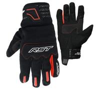 RST Rider Motorcycle Gloves, black-red, size L for Men