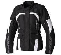 RST Alpha 5 waterproof Ladies Motorcycle Textile Jacket, black-white, size XS for Women