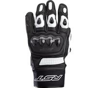 RST Freestyle 2 CE Leather Touchscreen Motorcycle Motorbike Gloves - Black/White
