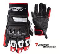 RST Freestyle 2 CE Leather Touchscreen Motorcycle Gloves - Black / Red / White