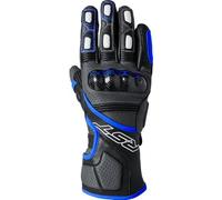 RST Moto Men's Motorcycle Gloves Fulcrum CE Perforated Leather Sports – Grey/Blue/Black L