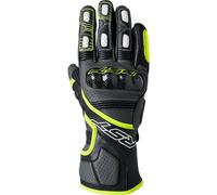 RST Fulcrum CE Perforated Leather Sports Motorcycle Gloves (Grey, Flo Yellow, Black, M)
