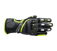 RST Fulcrum Leather Motorcycle Gloves - Grey/Flo Yellow/Black
