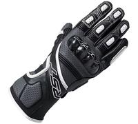RST Fulcrum Leather Motorcycle Gloves - Grey/White/Black