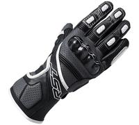 RST Motorcycle Road Sports Leather Gloves - FULCRUM CE (Grey/White/Black)