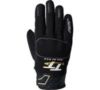 RST IOM TT Team Evo CE Motorcycle Motorbike Textile Gloves Black / White