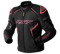RST Ladies S1 D3O Motorbike Motorcycle Textile Jacket - Black / Fluo Pink
