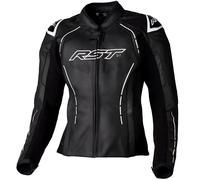 RST Ladies womens Sport S1 CE Leather Jacket Motorbike Motorcycle Black White