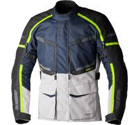 RST Maverick Evo Motorcycle Textile Jacket, dark blue/silver/neon, size M