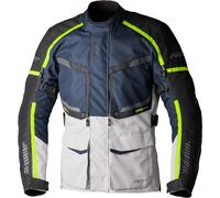 RST Maverick Evo Motorcycle Textile Jacket, dark blue/silver/neon, size XXL