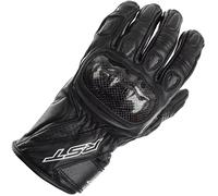 RST Motorbike Motorcycle Track Race Leather Stunt 3 CE Gloves - Black