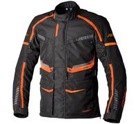 RST Motorcycle Waterproof Touring Maverick Evo CE Textile Jacket Black Orange