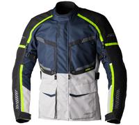 RST Maverick Evo, textile jacket waterproof 4XL Light Grey/Dark Blue/Black/Neon-Yellow
