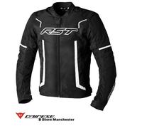 RST Pilot Evo Black/White Urban Sports Touring Waterproof Textile Motorcycle ...