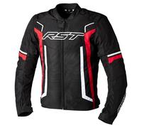 RST Pilot Evo Motorcycle Textile Jacket, black-white-red, size L for Men