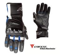RST Pilot Motorcycle Gloves, black-blue, size L for Men