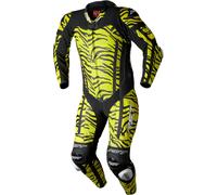 RST Pro Evo Airbag Tiger, leather suit 1pcs. perforated XS Black/Neon-Yellow