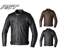 RST Roadster Air CE Mens Leather Jacket Motorbike Motorcycle Retro Classic Jackt