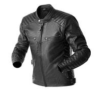 RST Roadster Air D30 Black Classic Retro Touring Urban Leather Motorcycle Jacket