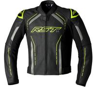 RST S1 Motorcycle Leather Jacket, black-yellow, size 46